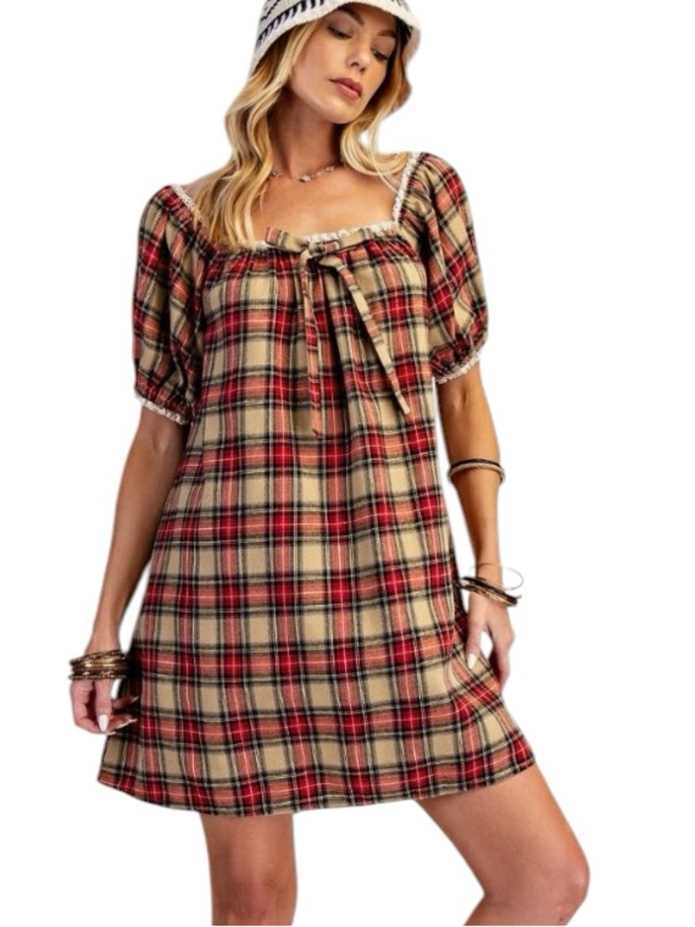 0550: EASEL NWT DRESS KHAKI (H10)